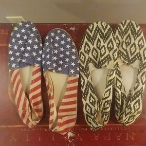 2 Pair Bundle Ladies Slip Ons Sz 12